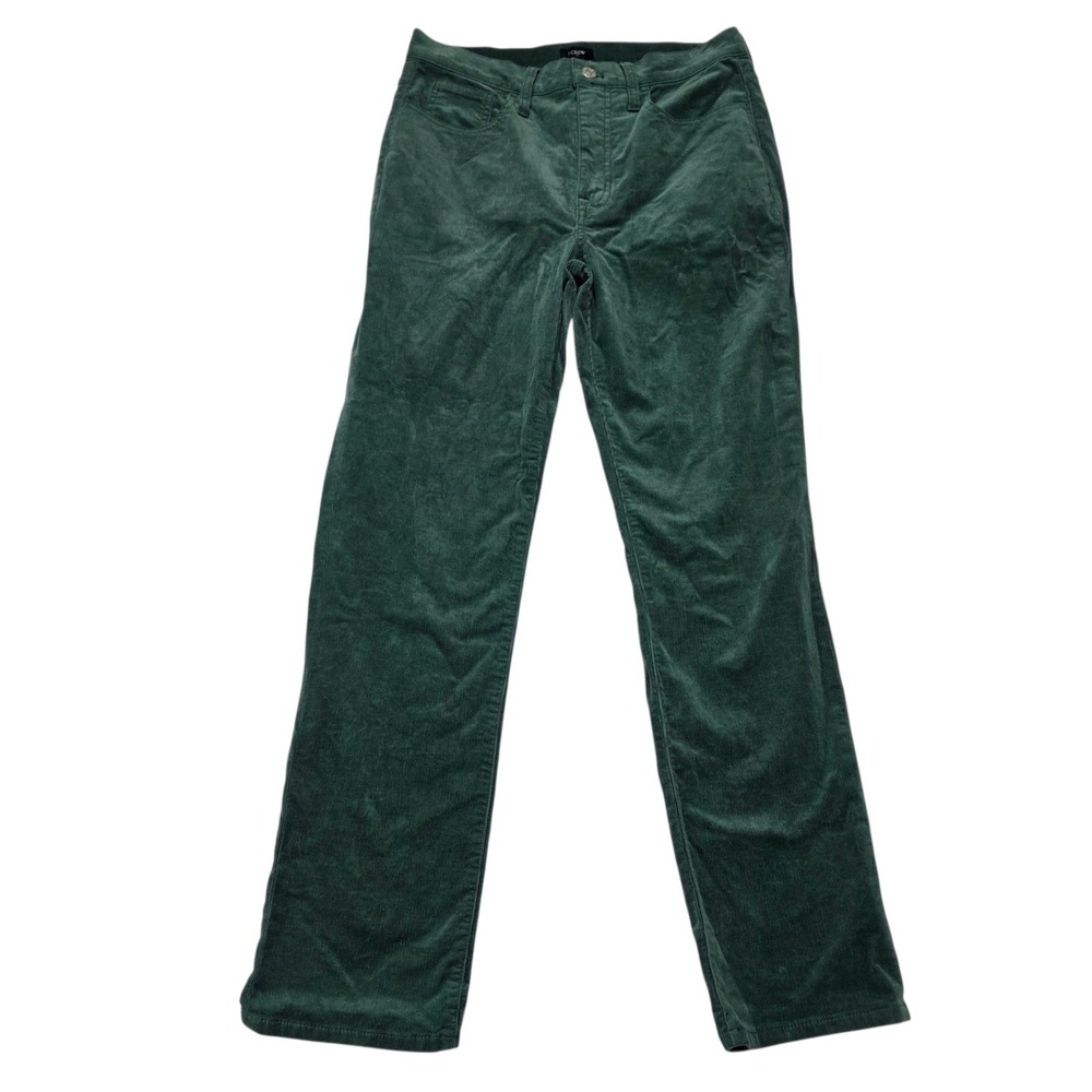 J Crew Corduroy Pants Forest Green Women's Size 28 Straight Leg